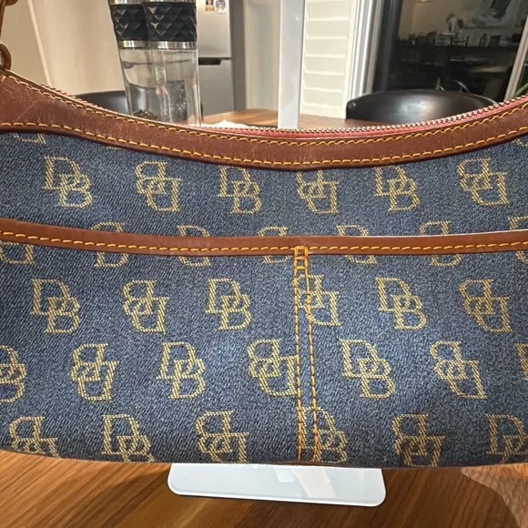 Dooney & Bourke Blue and Brown Shoulder Bag (Bag Only) - Picture 4 of 5